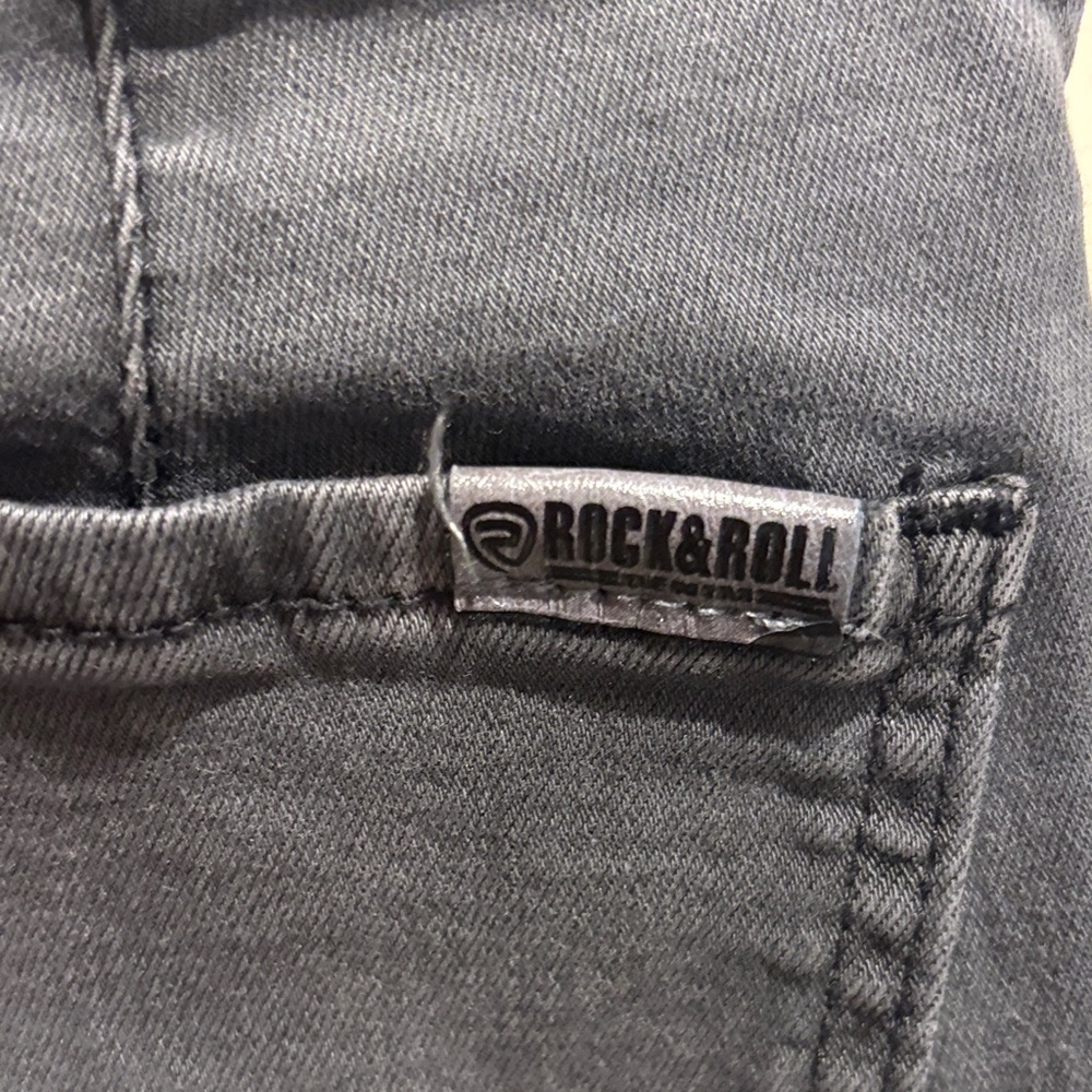 EUC fuels size 10 Rock $ Roll Denim Dark Gray Flare Jeans - Picture 5 of 6